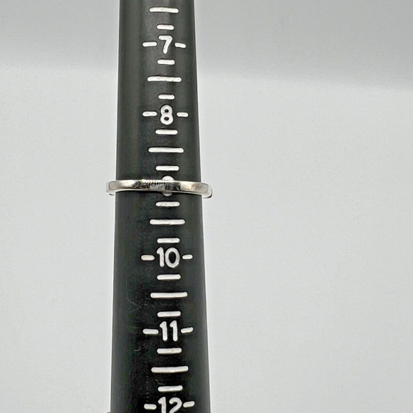 Designer Signed SJ Sterling Silver 925 Black Diamond Ring - Size 9 - Picture 6 of 6